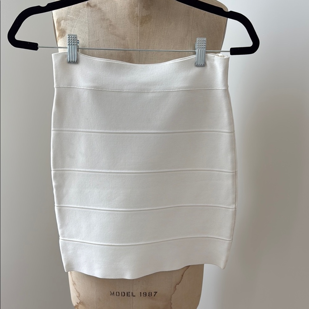 BCBG White Bandage Skirt